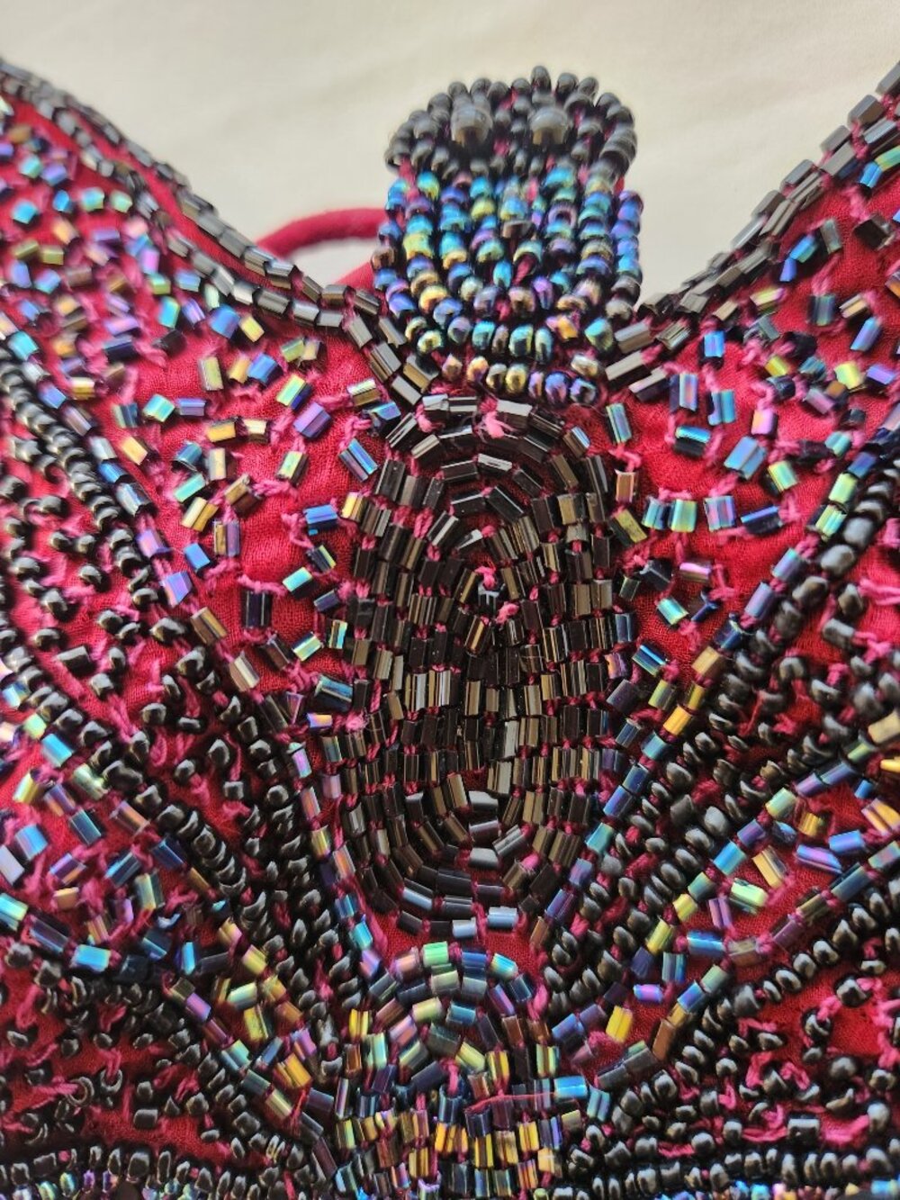 Vintage Passport Beaded Butterfly Top Size M Adjustable Straps Festival - Picture 7 of 8